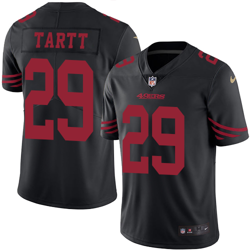 Nike 49ers #29 Jaquiski Tartt Black Youth Stitched NFL Limited Rush Jersey